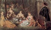 Jean-Antoine Watteau Die Champs elysses, Detail china oil painting artist